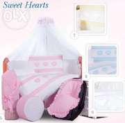 Постельное белье в кроватку Tuttolina sweet hearts